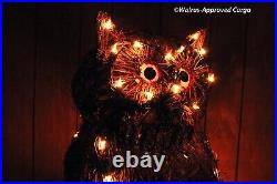 Pottery Barn Lit Twig Owl (large) -nib- Enjoy The Who's Who Of Halloween Décor