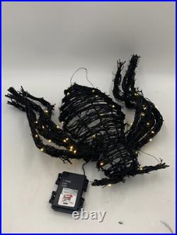 Pottery Barn Lit Woven Halloween Spider Black Small 25 w #X1200