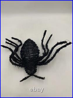 Pottery Barn Lit Woven Halloween Spider Black Small 25 w #X1200