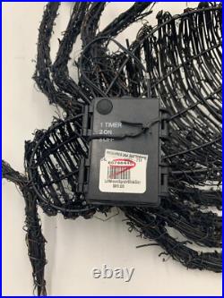 Pottery Barn Lit Woven Halloween Spider Black Small 25 w #X1200