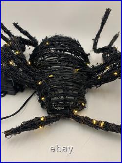 Pottery Barn Lit Woven Halloween Spider Black Small 25 w #X1200