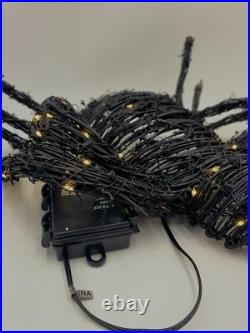 Pottery Barn Lit Woven Halloween Spider Black Small 25 w #X1200