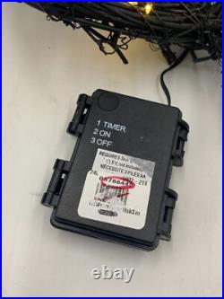 Pottery Barn Lit Woven Halloween Spider Black Small 25 w #X1200