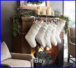 Pottery Barn MANTLE SLEIGH STOCKING HOLDER-NEW With TAGS-HARD TO FIND