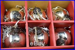 Pottery Barn Mercury Glass Ball Ornaments Set of 6