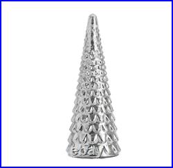 Pottery Barn Mercury Glass EXTRA LARGE Christmas Tree 30in Tall 10.75 Diamater