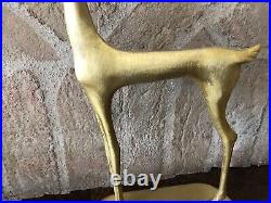 Pottery Barn Merry Reindeer Brass Small Medium Large Christmas Decor Set Deer