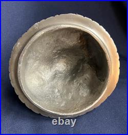 Pottery Barn Metal Turkey Cover White 6.5 Serving Bowl Cast Aluminum