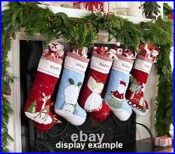 Pottery Barn / PB Kids Quilted Christmas Stocking Lot, set of 4 Stockings NWT
