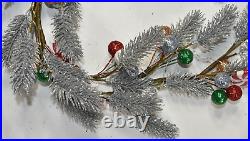 Pottery Barn Peppermint Twist Bauble 72 String Lights Lit Garland NEW with Tag