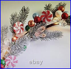 Pottery Barn Peppermint Twist Bauble String Lights GARLAND- 6 ft New in Package