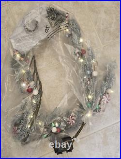 Pottery Barn Peppermint Twist Bauble String Lights GARLAND- 6 ft New in Package