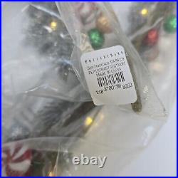 Pottery Barn Peppermint Twist Bauble String Lights GARLAND- 6 ft New in Package