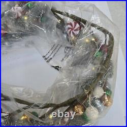 Pottery Barn Peppermint Twist Bauble String Lights GARLAND- 6 ft New in Package