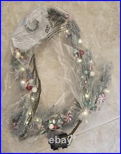 Pottery Barn Peppermint Twist Bauble String Lights GARLAND- 6 ft New in Package