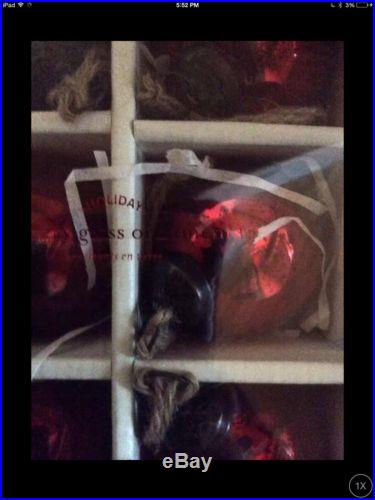 Pottery Barn RED MERCURY GLASS BALL ORNAMENTS. SET/12 NEW