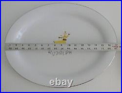 Pottery Barn RUDOLPH Serving Platter Reindeer Christmas Holiday China Large Oval
