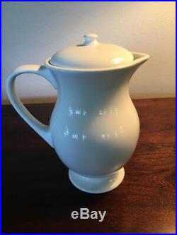 Pottery Barn Rare Snowflake Tall Teapot. Retired