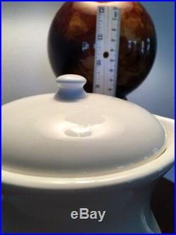 Pottery Barn Rare Snowflake Tall Teapot. Retired