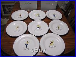 Pottery Barn Reindeer Dinner Plates Set of 8 Complete DDPV CCDB