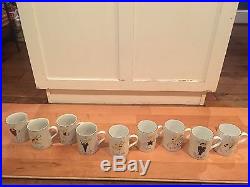 Pottery Barn Reindeer FULL Set of All 9 Mugs with Rudolph NEW GIFT Coffee, H