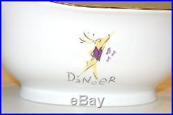 Pottery Barn Reindeer Gravy Boat Dancer Xmas Retired Rare