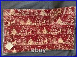 Pottery Barn Reindeer Holiday Pillow Cover NEW Set of Two