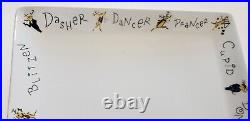 Pottery Barn Reindeer Large Rectangular Serving Platter Tray 17.5 Discontinued