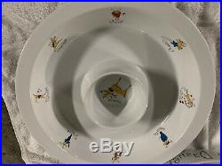 Pottery Barn Reindeer Round Crudite Serving Platter Perfect Condition