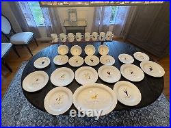 Pottery Barn Rudolph Dining Platter, plates FULL SET Christmas Retired 2003