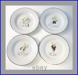Pottery Barn Rudolph Platter Reindeer Dessert Plates Set Of 9 NO BOX