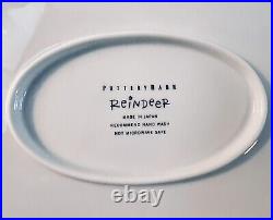 Pottery Barn Rudolph Platter Reindeer Dessert Plates Set Of 9 NO BOX