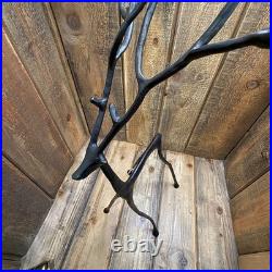 Pottery Barn Sculpted Bronze Reindeer Large 28 Rustic Cabin Lodge Christmas