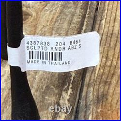 Pottery Barn Sculpted Bronze Reindeer Set Medium 18 & Small 8 Rustic Christmas