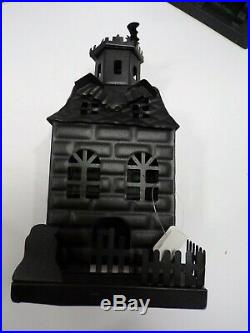 Pottery Barn Set of 3 Black Haunted Houses Spooky Metal Small Medium Large #4645