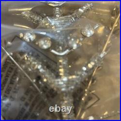 Pottery Barn Silver Jeweled Snowflake Christmas Holiday Tree Topper #5336