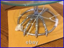 Pottery Barn Skeleton Hand Cake Stand Platter Halloween NLA
