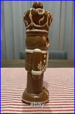 Pottery Barn Stoneware Gingerbread Nutcracker NIB