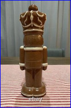 Pottery Barn Stoneware Gingerbread Nutcracker NIB