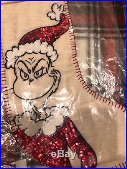 Pottery Barn Teen Sequin Christmas stockings Grinch, Cindy Lou & Max SET 3 New