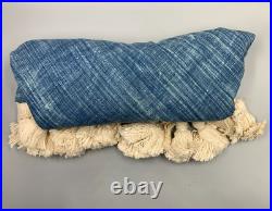 Pottery Barn The Emily & Meritt Denim Tassel Tree Skirt Blue #H406J