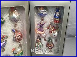Pottery Barn Twelve Days of Christmas Mercury Glass Ornaments Set/12