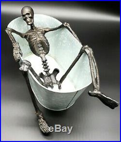 Pottery Barn WALKING DEAD Skeleton Bath Party Bucket Beer/Wine Halloween New