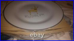 Pottery barn reindeer Rudolph 11 dinner plate EXCELLENT condition