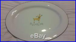 Pottery barn reindeer Rudolph large oval serving platter