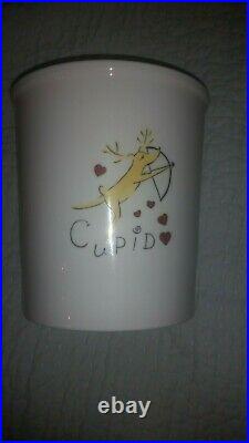 Pottery barn reindeer cupid ice bucket cookie jar NO lid serving bowl