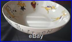 Pottery barn reindeer serving bowl buffet dish platter Christmas holiday stag