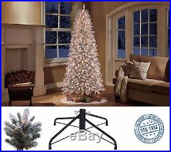 PreLit Christmas Tree 9′ Pine Artificial 500 Clear Light Stand Xmas Home Decor