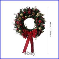 Pre-Decorated Christmas Wreath High Quality Christmas Wreath with Bow Festive