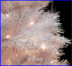 Pre-Lit 4' Indiana Spruce White Artificial Christmas Tree Clear Lights Decor New